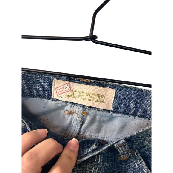 Joe’s Stewart Thick Stitch Flare Raw Hem Jeans vtg Rare! Series Read Blue sz 27 - Picture 4 of 10